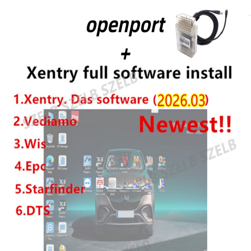Auto Repair Shop Diagnostics - Software completo XENTRY 03.2026 OpenPort J2534